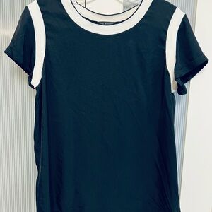 Rag & Bone Black Tee with White Accents